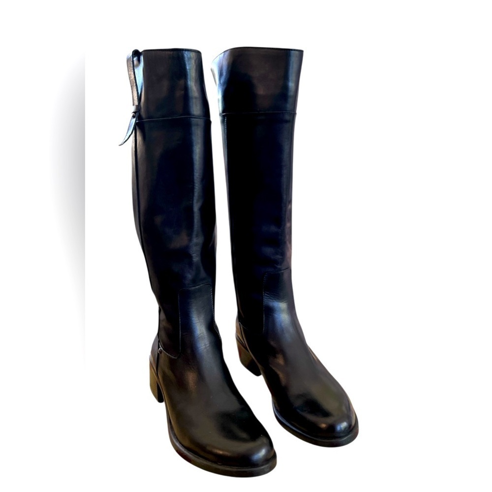 NWT-Black Over the Knee Boots with Glossy Leather Finish